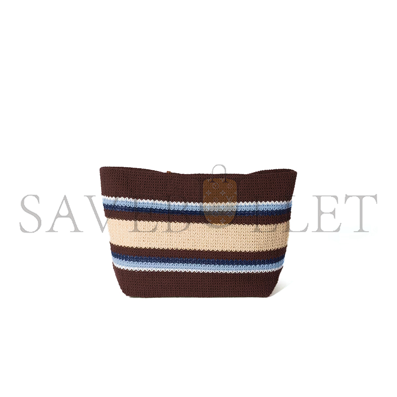 MIU MIU RAFFIA-EFFECT WOVEN TOTE BAG 5BG228 (40*34*16cm)